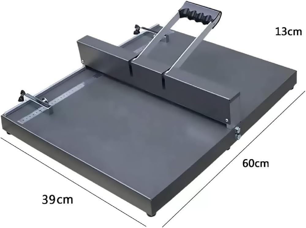 350Mm Manual Creasing Machine, A3/A4 Scoring Paper Creasing Machine with Positioning Ruler & Non-Slip Base, Desktop Heavy Duty Metal Paper Creaser for Paper Card Book SCO