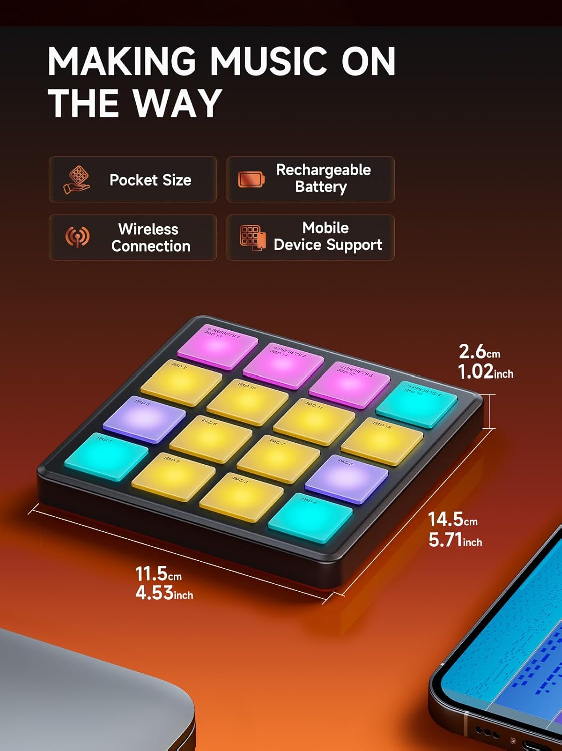 Donner DMK25 Pro MIDI Keyboard Controller+Donner MIDI Controller Pad Beat Maker Machine