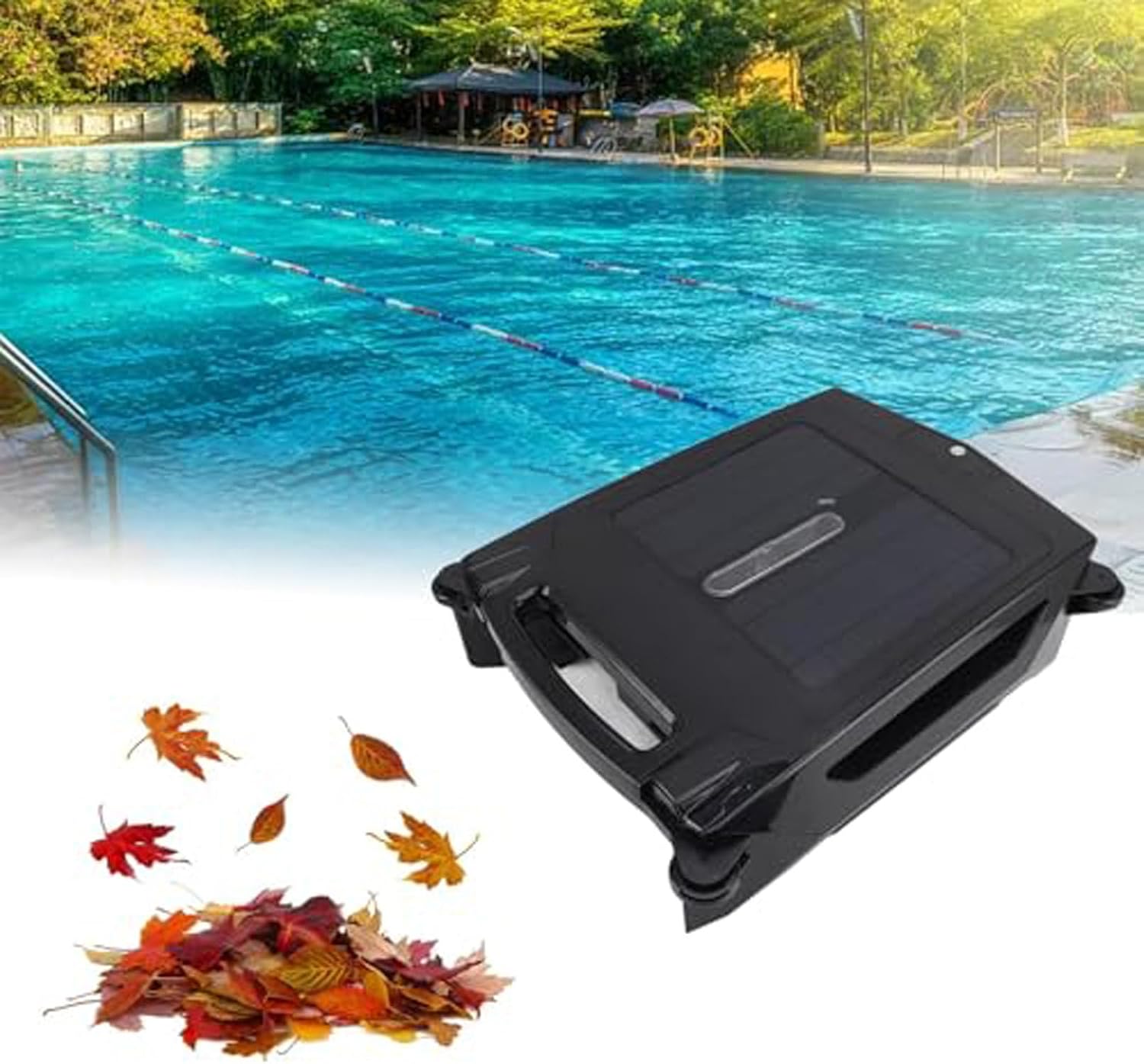 Pool Cleaner, Automatic Pool Skimmer, Cordless Cleaning Robot, 300 Min Runtime, Solar Cleaning Robot