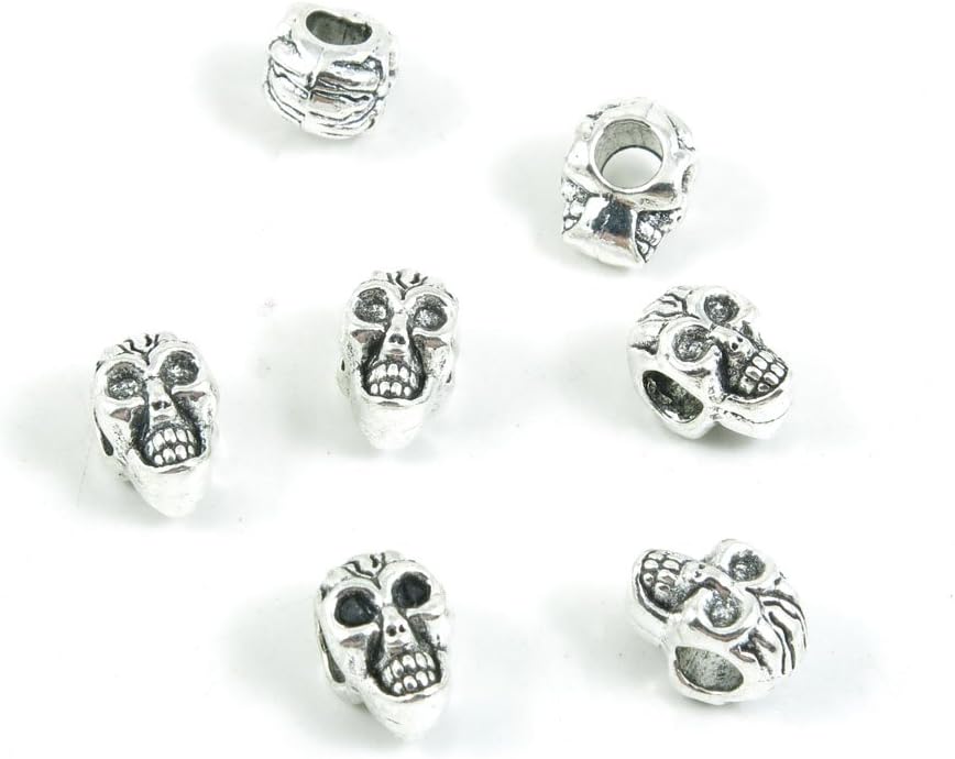 670 Pieces Antique Silver Tone Jewelry Making Charms Findings Fashion Wholesale Supplies Pendant Lots Bulk Supply SC2593 Skull Loose Beads