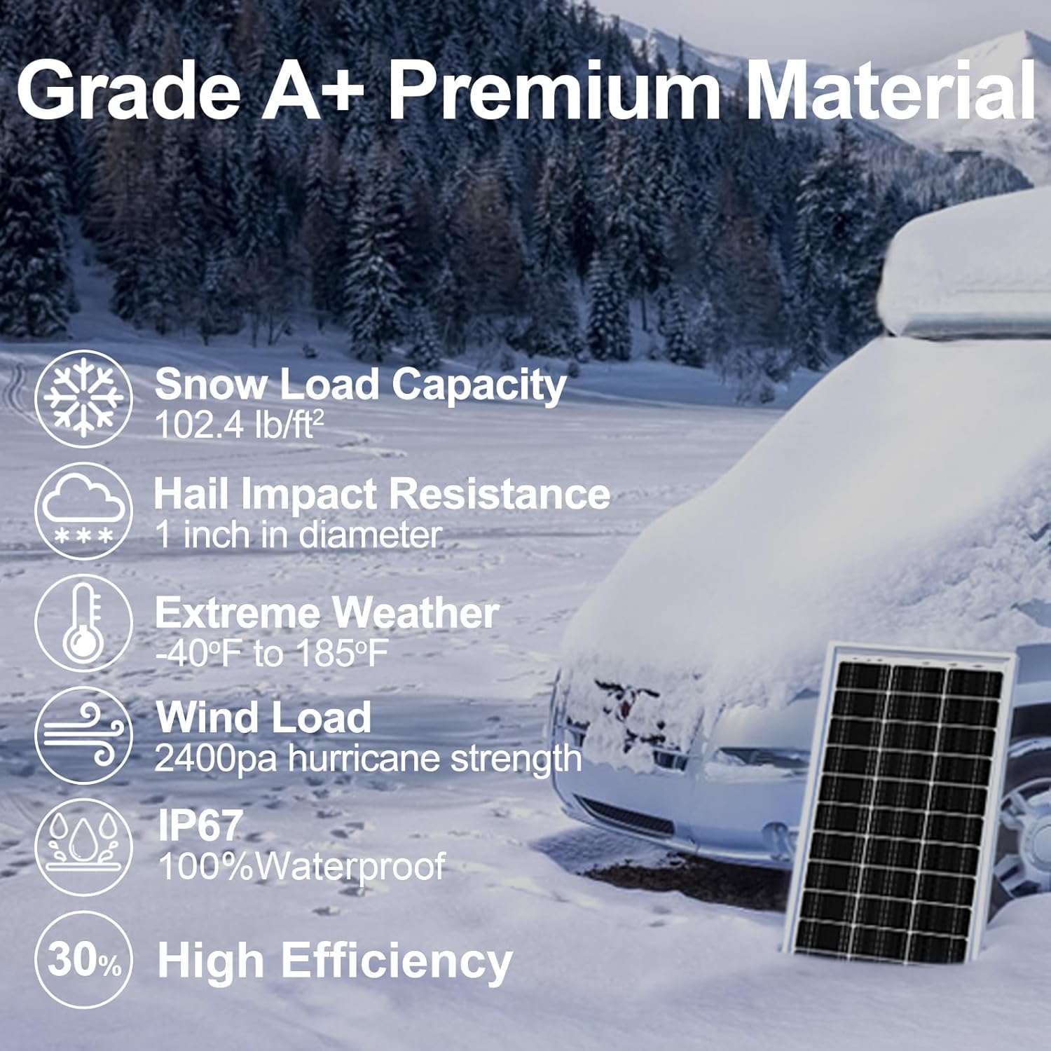 SOLPERK 100W Solar Battery Charger Solar Battery Maintainer + Smart 10A MPPT Charge Controlle, Solar Panel Kit for Car RV Boat Motorcycle，12V Waterproof Solar Panel Charger Trickle Charging