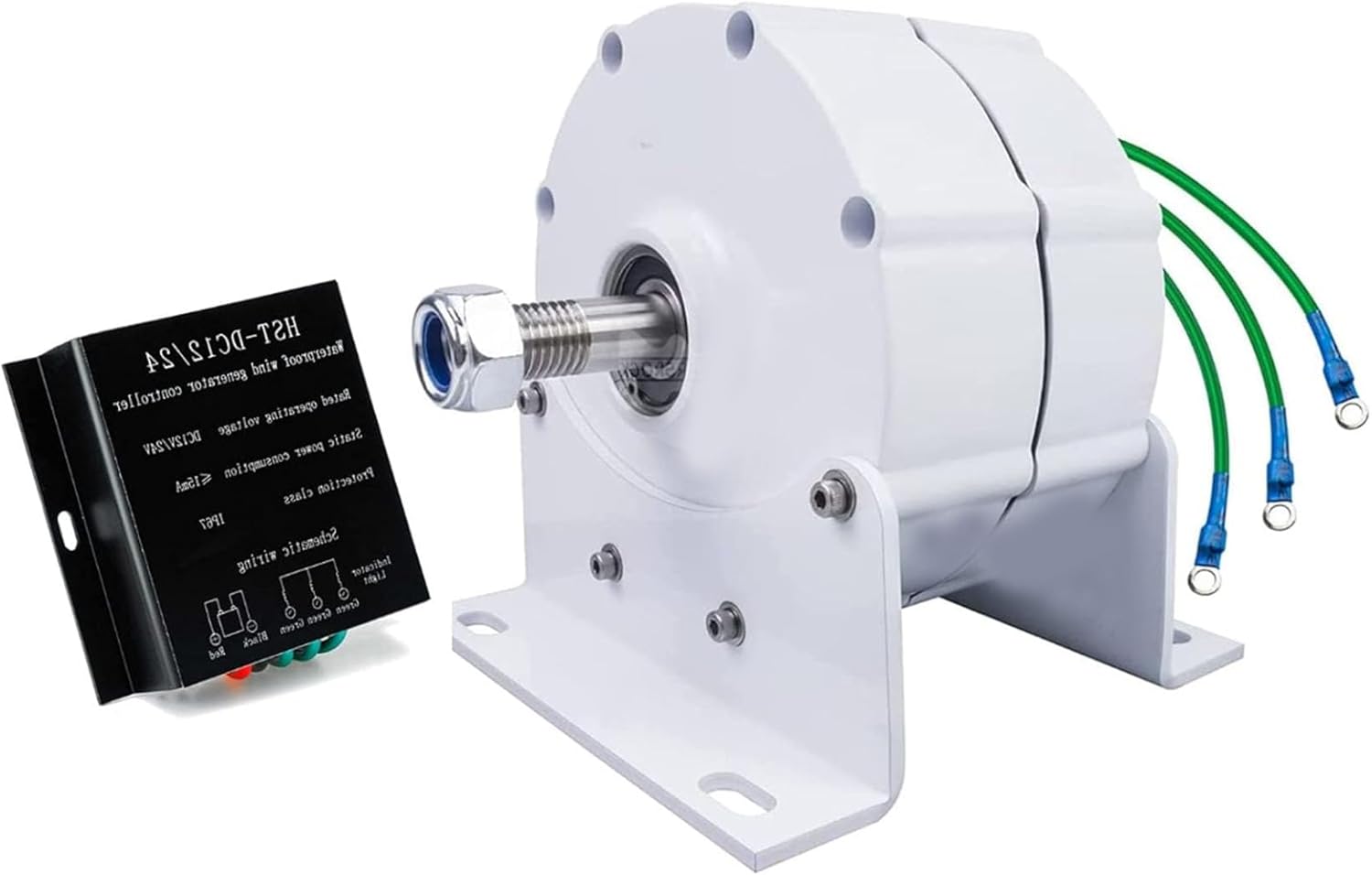 24v,HYZHANHONG 10000W Low Speed ​​Gearless Permanent Magnet Generator 12V 24V 48V 220V Three Phase AC Generator for Wind Turbine and Hydro Power Generation (With Controller)