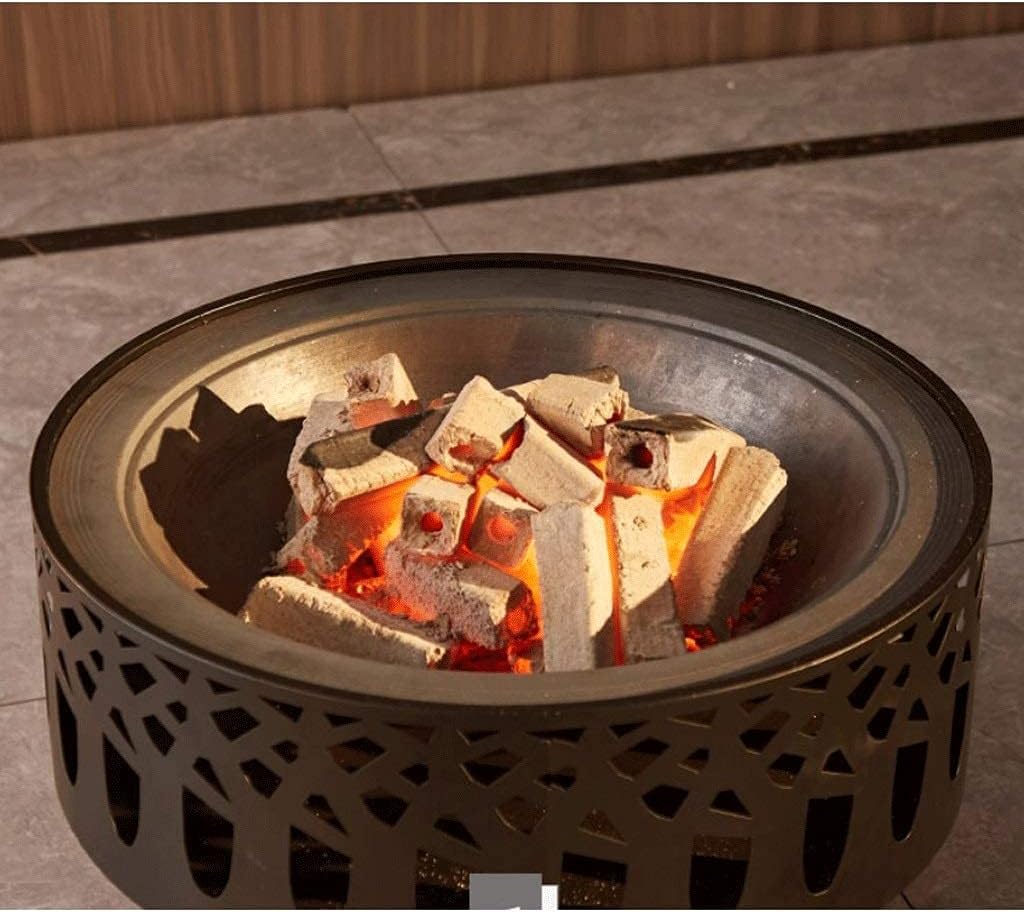 Fire pits Multifunction Outdoor Fire Pit with Log Grate Metal Firepit Patio Stove Wood Burning BBQ Grill Fire Pits Bowl, Poker for Backyard Garden Fire Pit