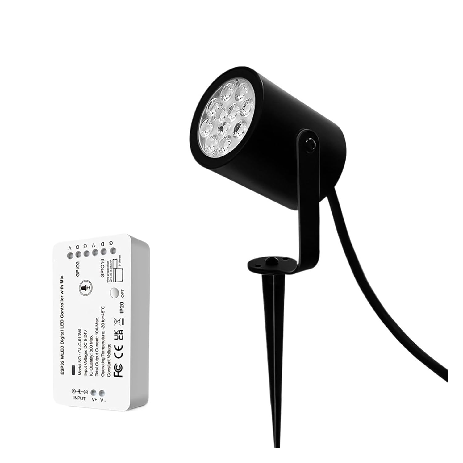 WLED RGB IC Light Addressable Digital LED Light IP66 Waterproof Dynamic DIY Control(with Mic Controller)