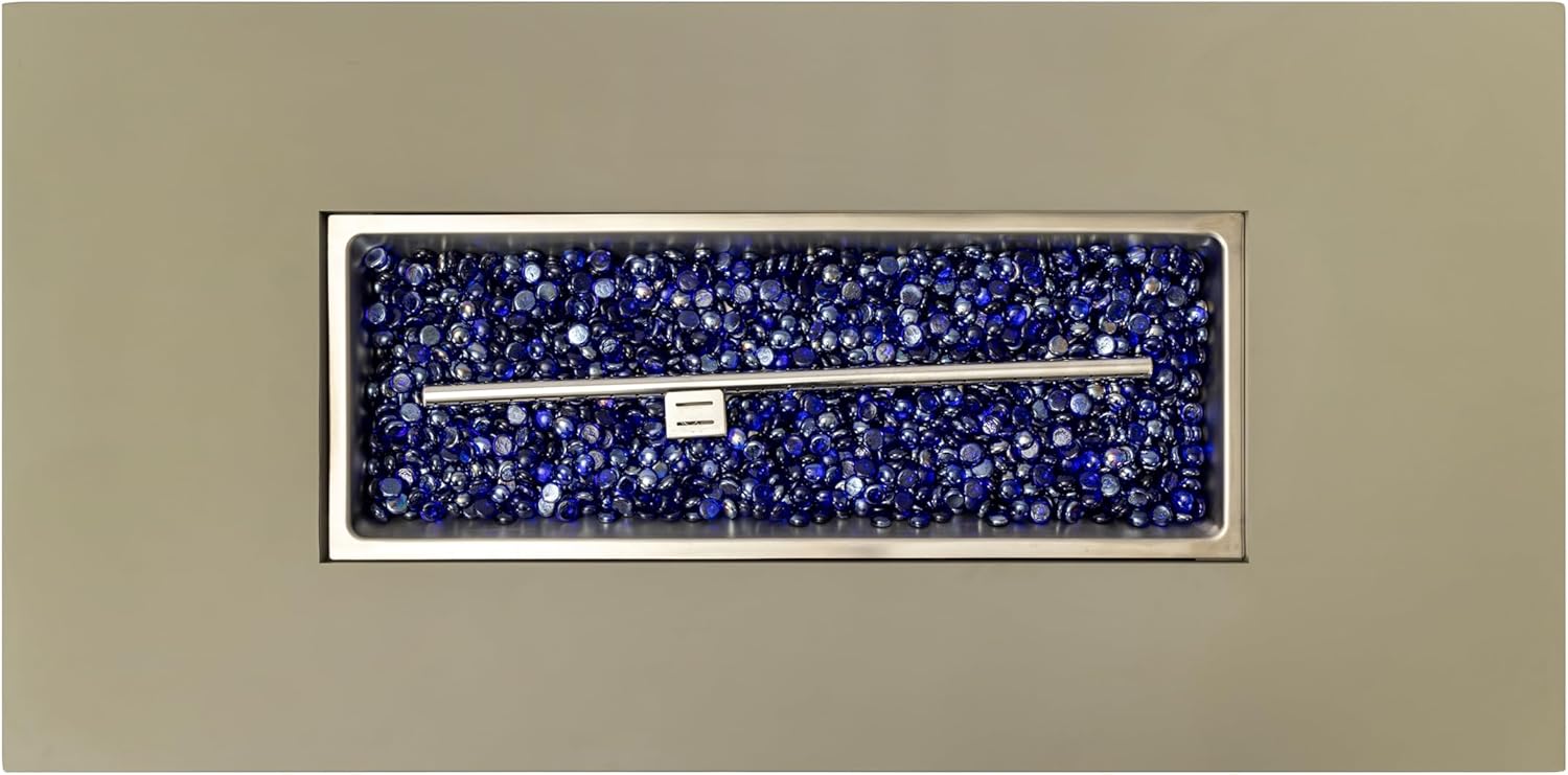 48 Inches Black Wood Grain Fire Pit Table for Living Room – Outdoor/Indoor Use, Elegant Design, Patio, Deck, Backyard Gatherings (1 Doors)