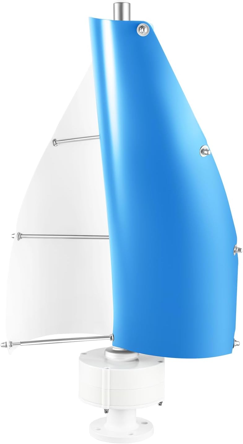 Wind Turbine Generator, 100W Vertical Axis Wind Turbine Generator with Controller, Wind Turbine Power Generation Magnet Generators, Windmill Kit Wind Power Equipment