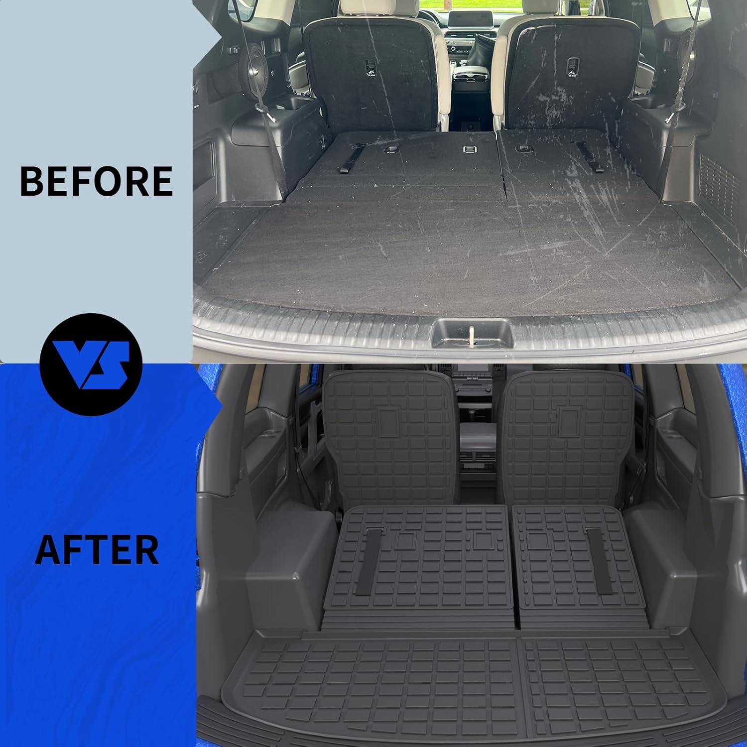 Rongtaod Floor Mats Compatible with 2020-2025 Kia Telluride 7 Seats Trunk Liner Cargo Liner Back Seat Cover Kick Mat 2024 Telluride Accessories (Floor Mats+Trunk Mat+2nd&3rd Row Backrest Mat)