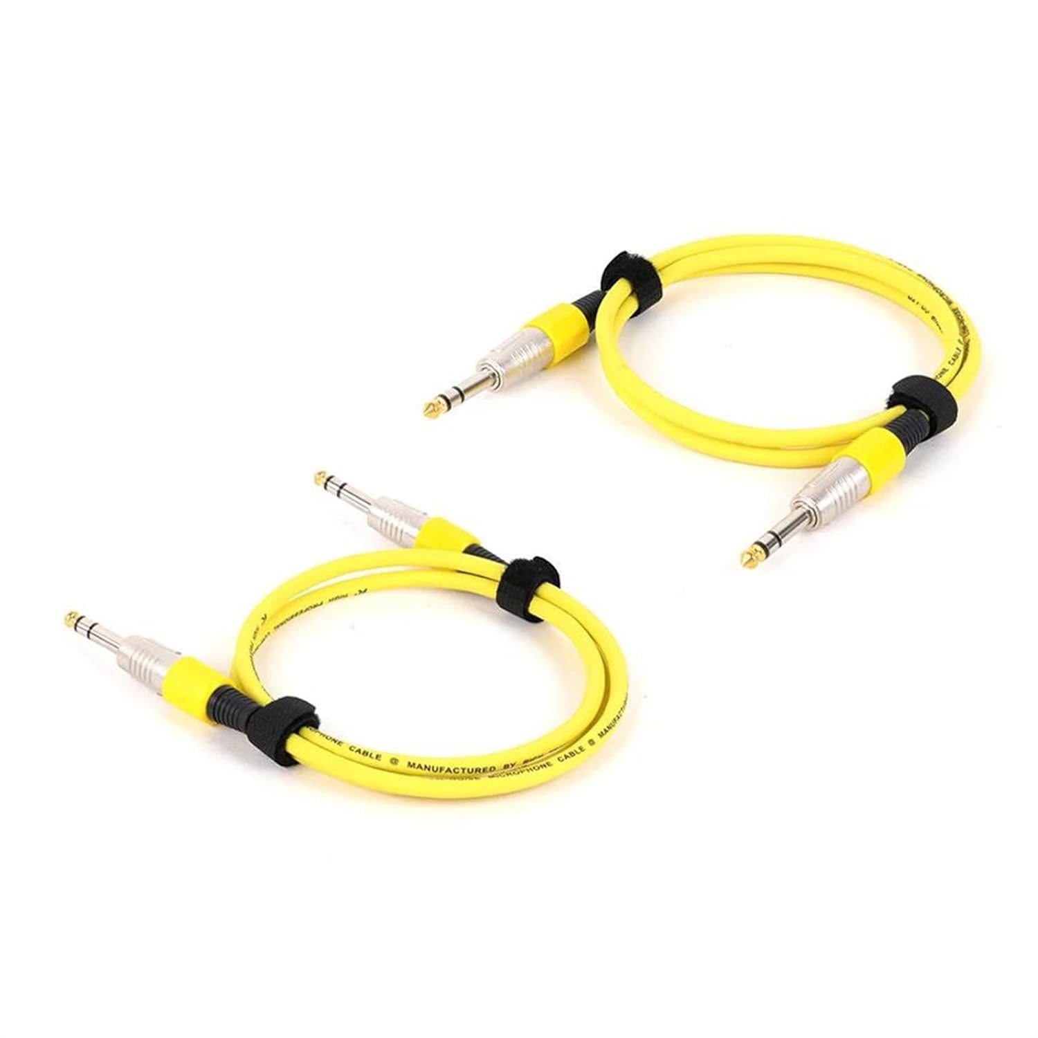 TSTS Guitar Audio Cable Straight Instrument Cable 6.35mm to 6.35mm Stereo Professional Colorful Cable for Guitar Bass Amplifier Keyboard(Yellow,15m)
