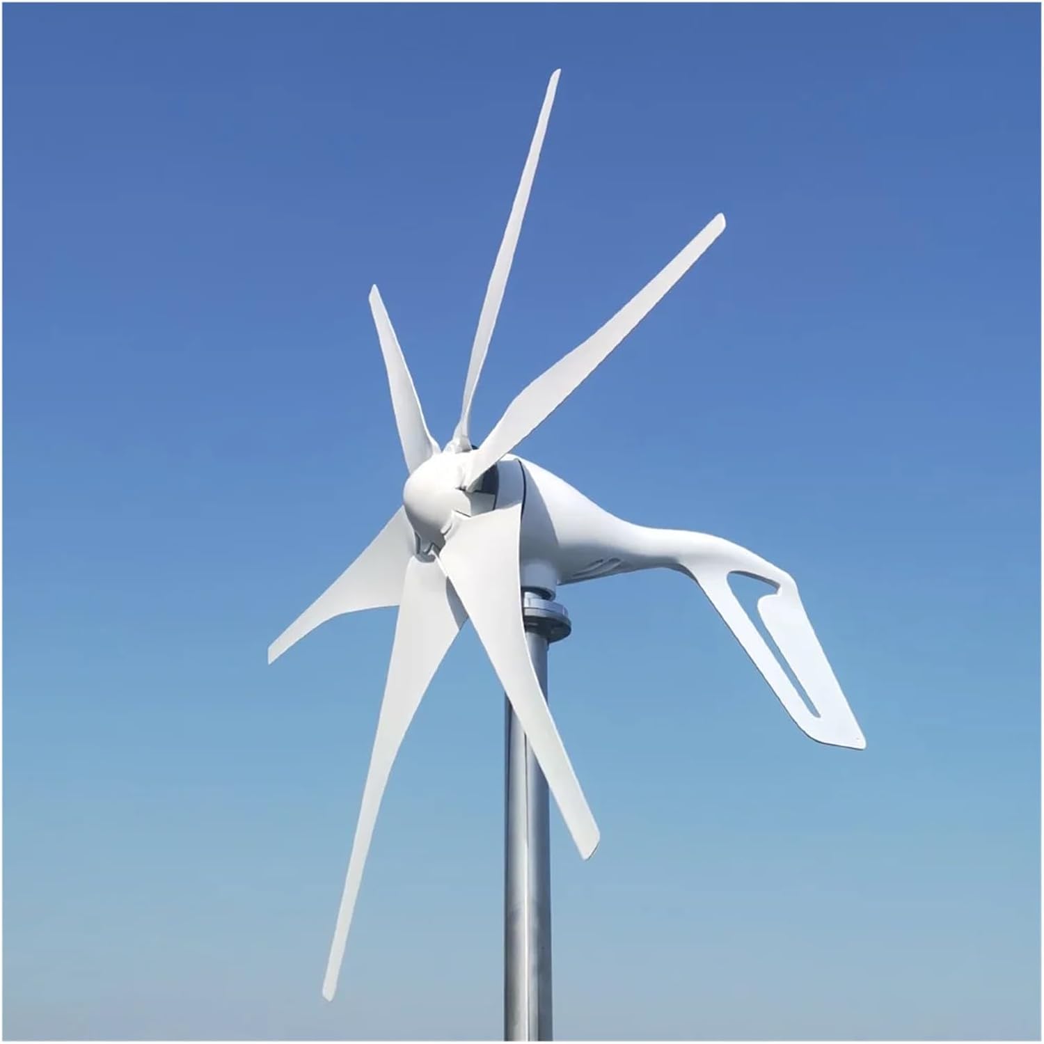 Horizontal Turbine 3000W Low Noise Wind Turbine Generator Kit 12V/24V/48V Low Wind High Eificiency Automitic Multi-Leaf Low Starting Speed for Home(1000W,with MPPT Controller_12V)