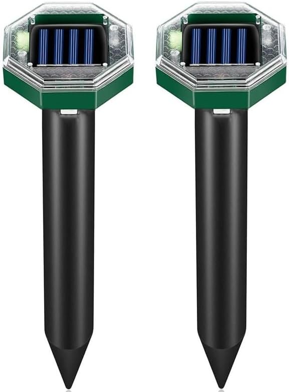 2Pack Solar Powered Gopher Hawk Trap,mole Deterrent for Yard,Gopher Traps That Work bestWaterproof Outdoor,Mole Deterrent Snake Repellent for Yard Lawn,Snake for Yard Lawn 5301128