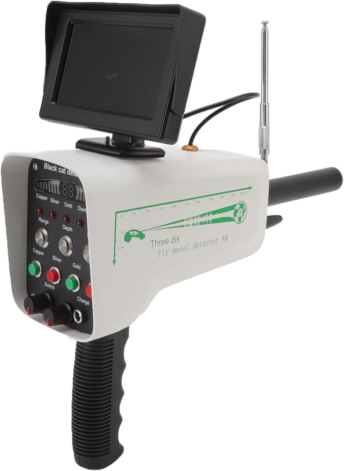 Metal Detector, 3D Display, High-Precision Rechargeable Metal Detector Remote Positioning Scanning, Suitable for Gold, Silver and Copper