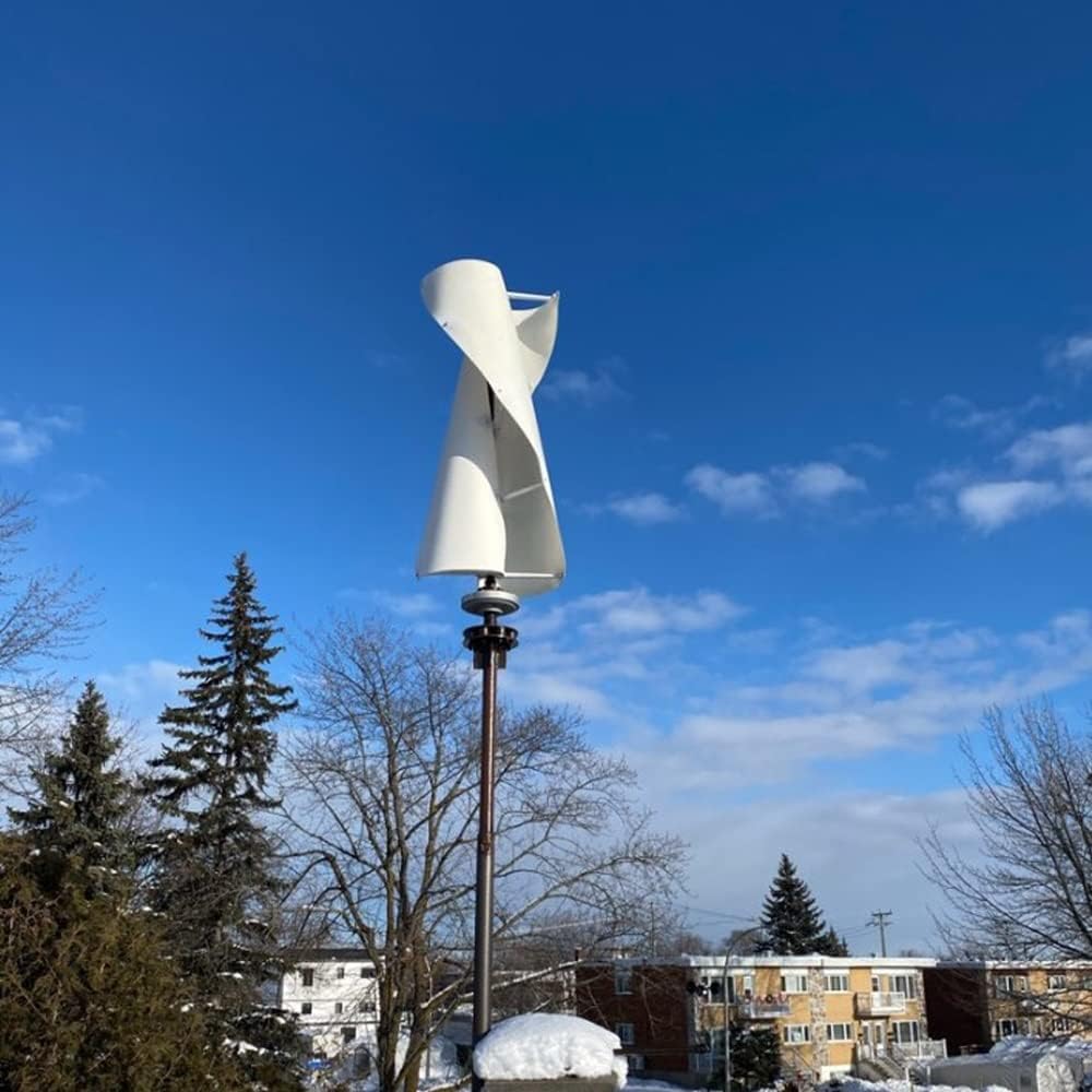 Wind Power Turbine Generator 8kw 10kw 24v 48v 8000w 10000w Wind Turbine Permanent Magnet Generator Vertical Axis Windmill with MPPT Controller (Color : Option 2, Size : White_12V_8KW)