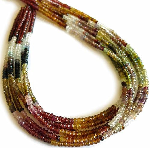 13 inch Natural Beads Strand of 3mm Faceted rondelle Multi Garnet Gemstone Beads for DIY Jewelry - Necklace, Bracelet, Earring, Ring.