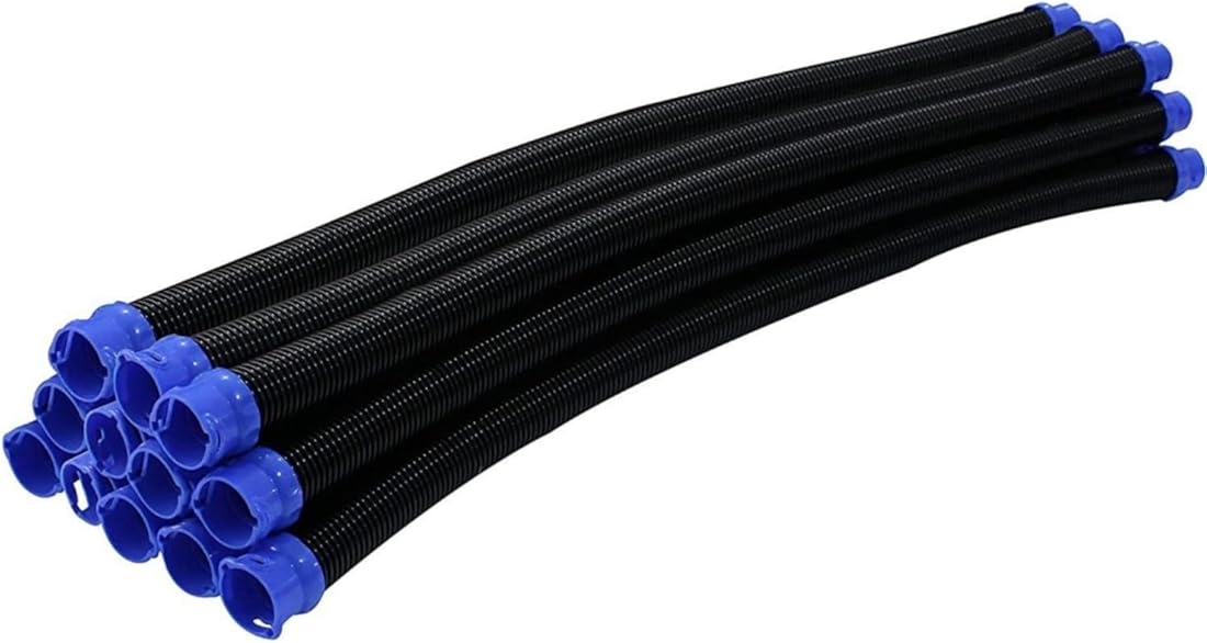 Universal Twist Lock Pool Cleaner Hose | Compatible with MX6 and MX8 39in Inground Pool Hose Replacement with Quick Connect Fittings for Easy Installation(Black,6pcs)
