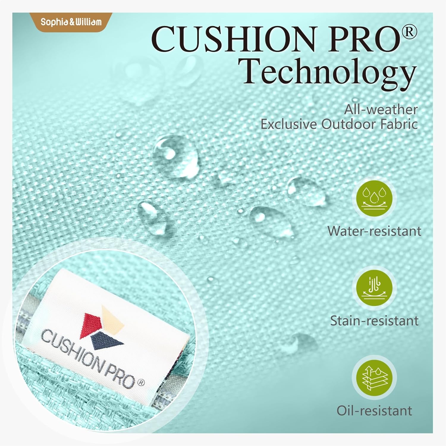 Sophia & William Patio Furniture Set with Fire Pit Table, 11 Piece Half Moon Outdoor Wicker Sectional Sofa Set, Curved Rattan Conversation Set with 56-Inch Fire Pit Table(Aqua Blue)