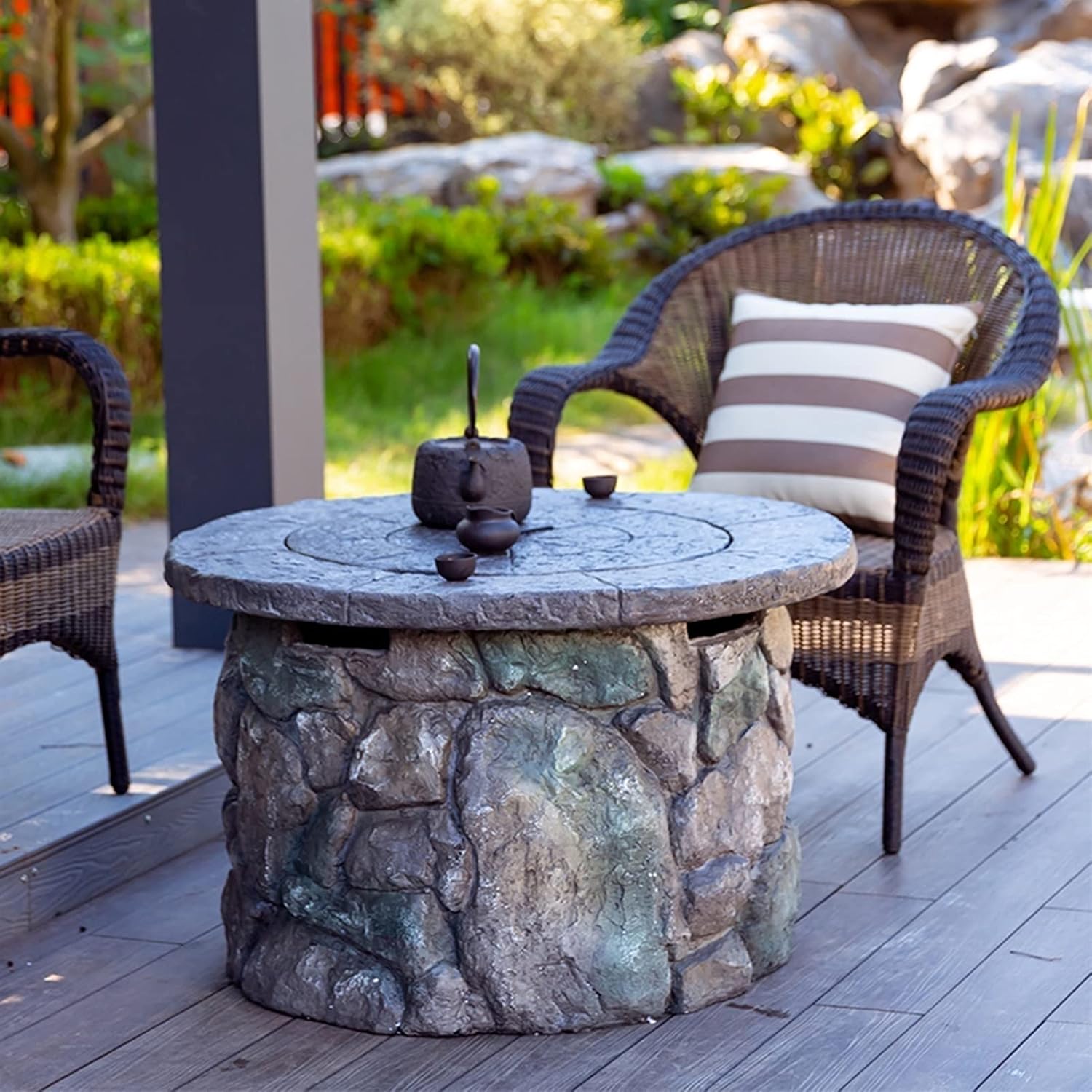 Outdoor Fire Pit Outdoor Wood Stove, Outdoor Cooking Fire Pit BBQ Kit, Garden Patio Heater