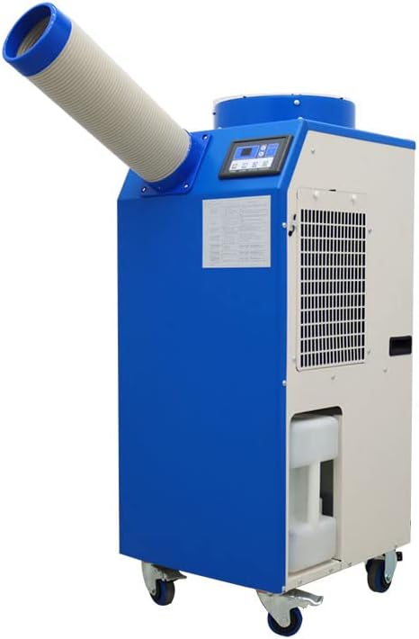 Industrial Air Conditioner Portable Spot Cooler 11900BTU/H Single Column Air-Cooled Commercial Mobile Outdoor Cooling Aircon 480m³/h 110V