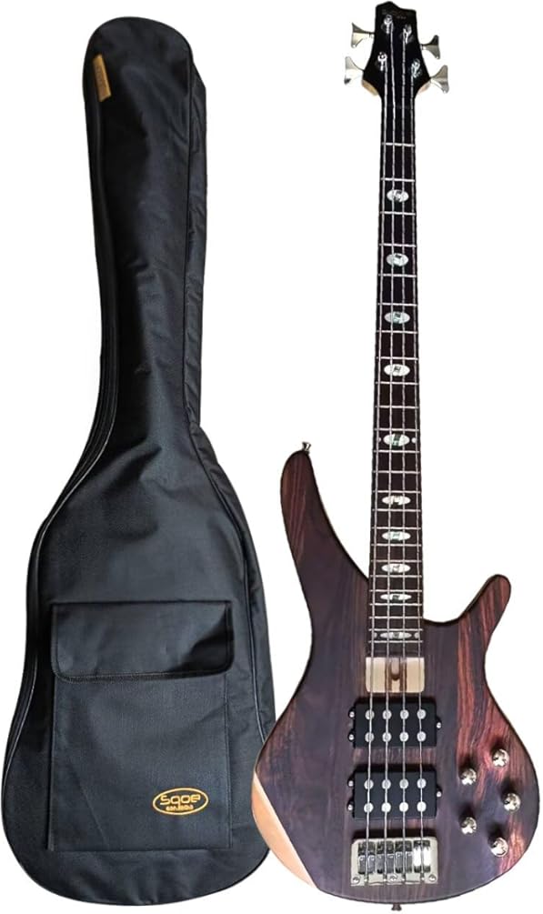 4 String Electric Bass Guitar,Full Size P Bass Beginner Kit with Active Passive Humbucker Pickup,Solid Rosewood Body for Kids,Boy and Girl with Gigbag