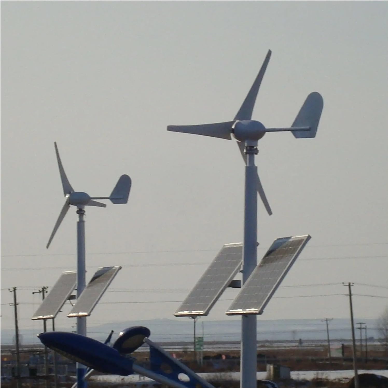 Wind Turbine Generator Kit, 12V 24V 48V AC 400W Wind Turbine Generator with 3 Blade 2.5m/s Low Wind Speed Starting Wind Turbines for Hybrid Solar Wind System(Tube Connection,3 Blades_12V)