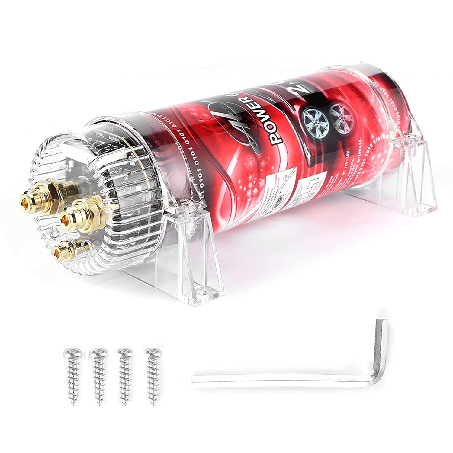 2 Car Audio Power Capacitor Amplifier Voltage Stabilizer with Digital Display, for Car Audio System