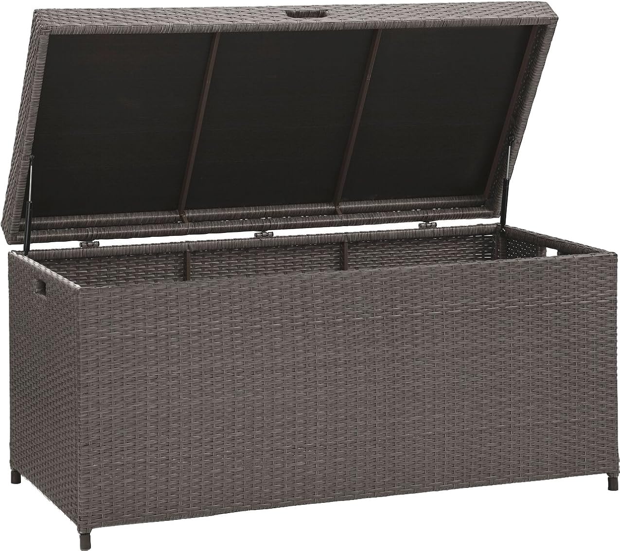 Palm Harbor Outdoor Wicker Storage Chest - Grey