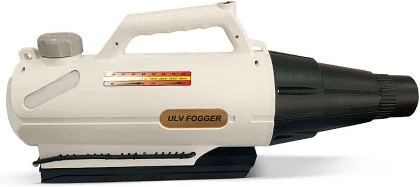 Electric ULV Fogger Sprayer 3L Portable Cold Mist Machine Aerosol Generator Disinfection Nozzle Fight Drugs with High Efficiency(White)