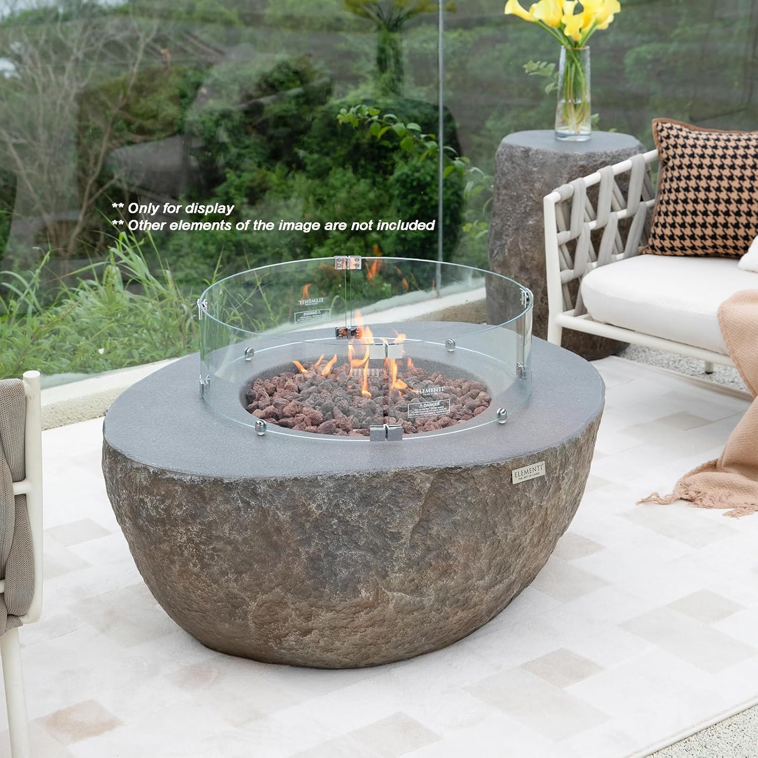 Window Shield for Elementi Manchester Metropolis Boulder Columbia Warren Fire Tables - OFG145-WS & OFG104-WS & OFG110-WS & OFG105-WS & OFG307-WS