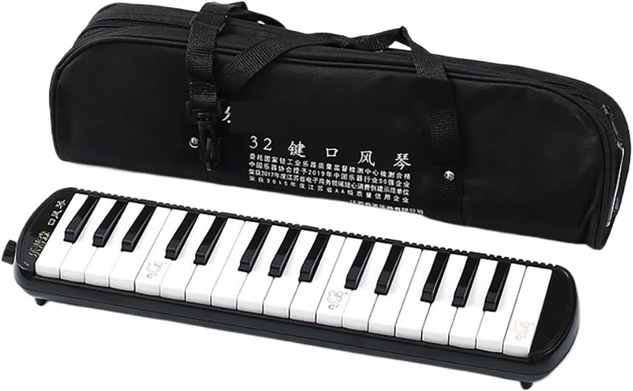 Melodica 37 Key Melodica Keyboard Harmonica Combo Pianica Air piano Portable With Carrying Bag Mouthpiece for Beginner For kids(37 keys pink)