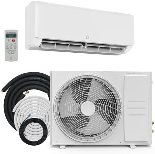 Garvee 24,000 BTU Mini Split Air Conditioner with Heat Pump, 21 SEER, Cools Up to 1500 Sq. Ft, Inverter AC with Installation Kit & Remote, Ductless AC Unit with Pre-Charged Condenser, 230V, White