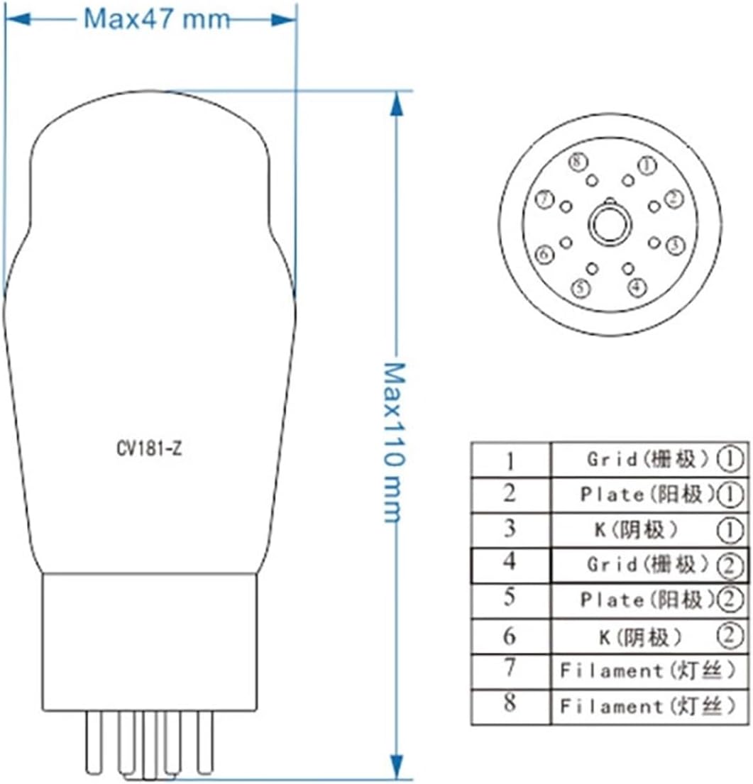 Vacuum Tube Rectifier Tube CV181-Z CV181Z Vacuum Tube Collection Edition Upgrade 6SN7 6N8P 5692 6H8C CV181 Tube Amplifier(1 Pcs)