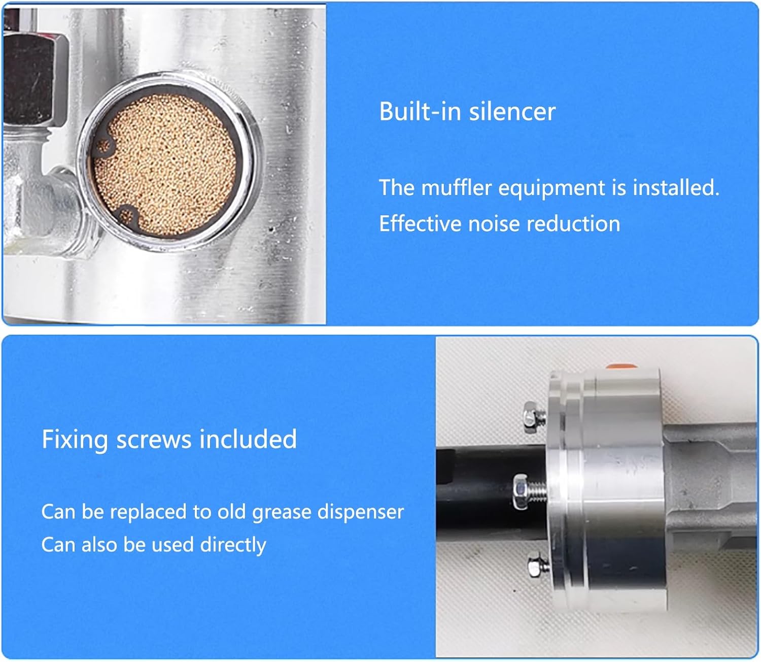 Pressure ratio of 50:1, Pneumatic grease pump with a discharge capacity of 0.85L/min,suitable for 5-gallon drums, for automotive, machine tool and industrial lubrication.(Pole length 94cm/37in)