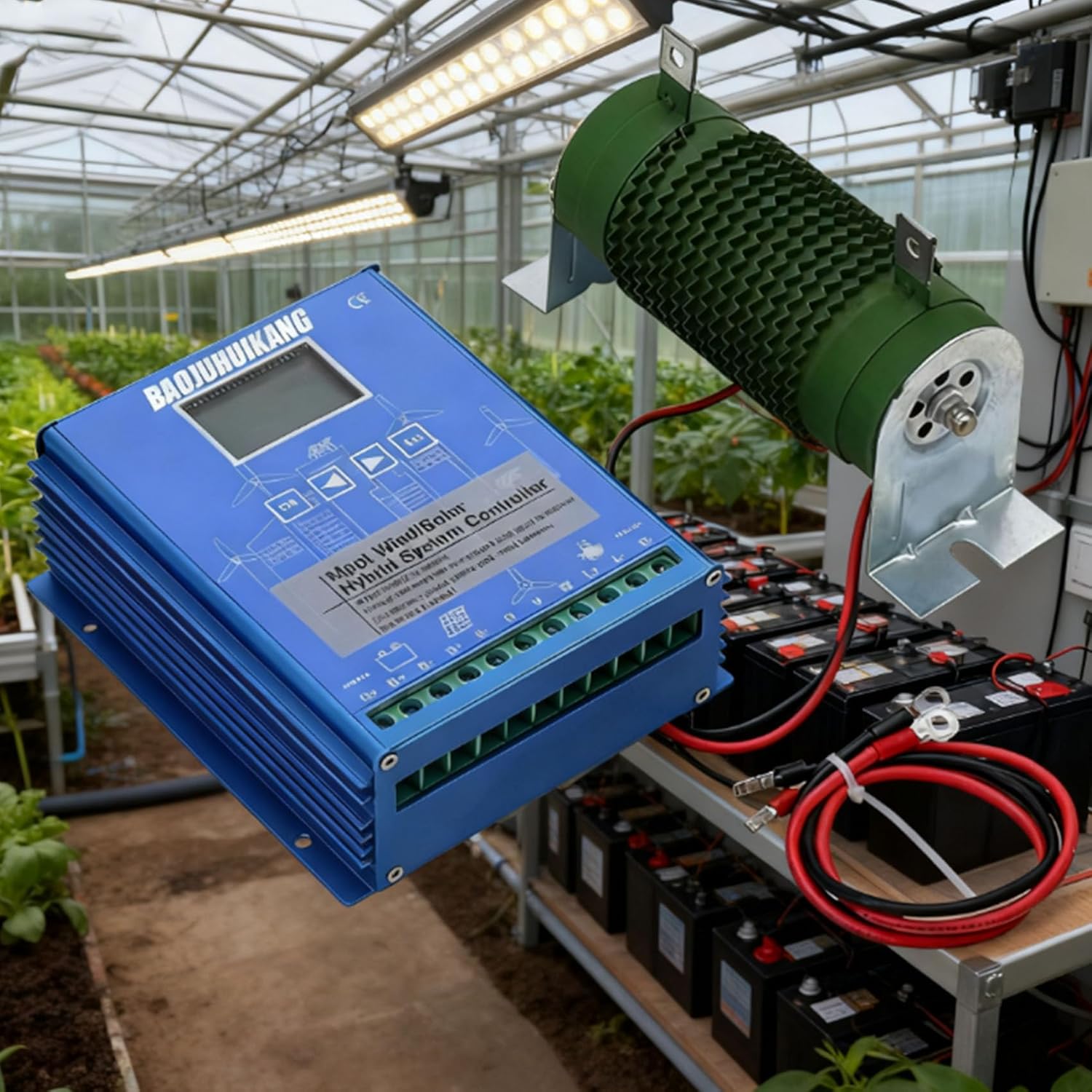 220v,MPPT Wind Solar Hybrid Controller Regulator Auto Match 12V 24V 48V 220V Wind Turbine Battery Charger,for Off Grid Wind Solar Hybrid System(6000W-9000W)