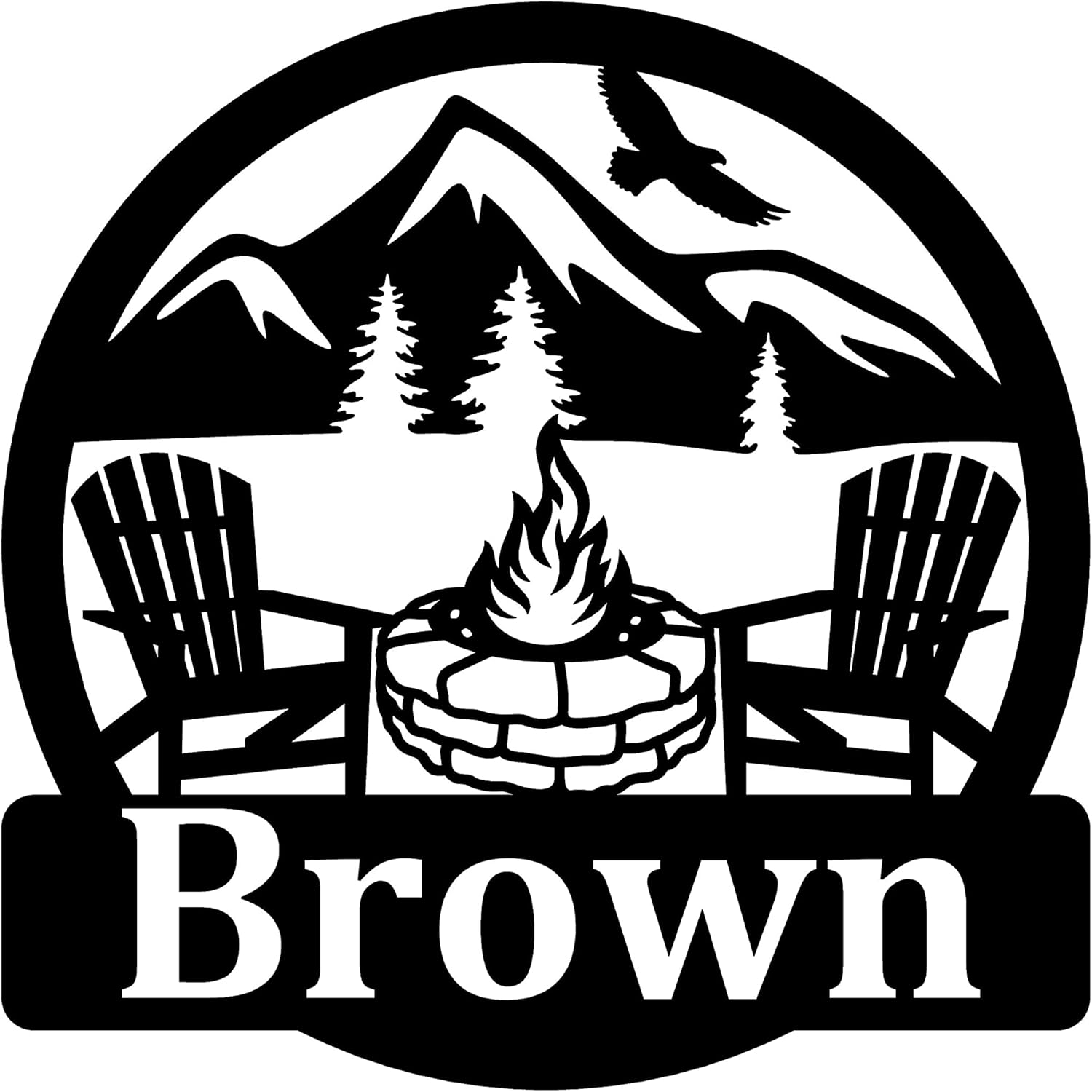 Personalized Firepit Monogram