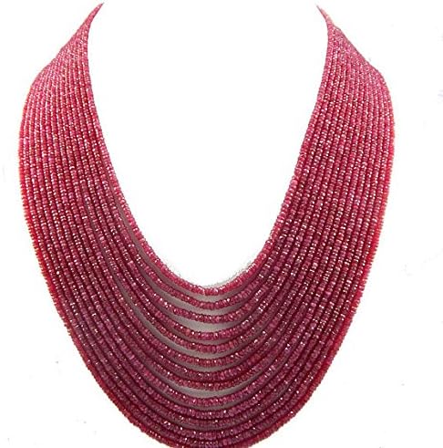 10 Strand 2.5-5.5mm 23''Ruby Rondelle, Faceted Ruby Beads