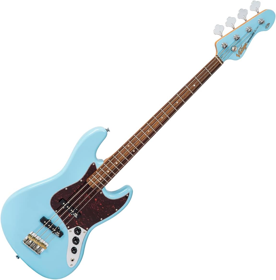 VINTAGE Electric Bass, Blue (VJ74LB)