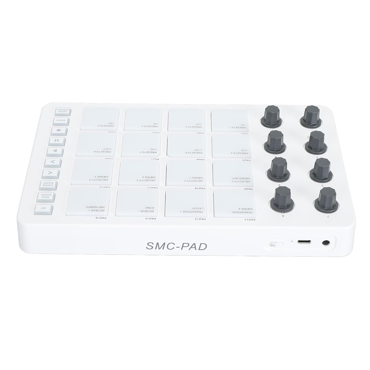 Jeffergarden Wireless MIDI Controller with RGB Pads and Knobs Portable Beat Maker for Musicians and Producers