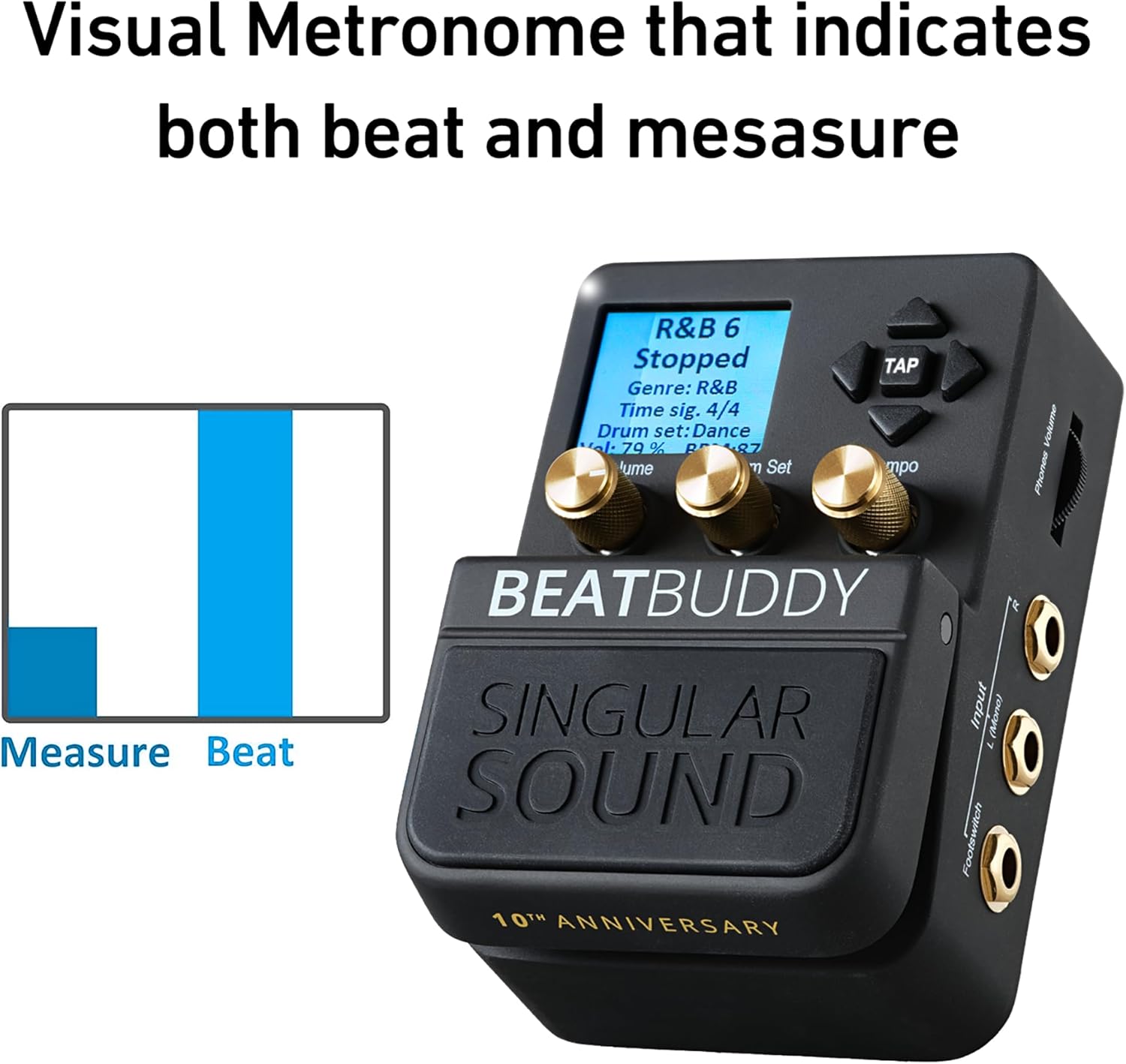 Singular Sound BeatBuddy 10th Anniversary Edition the Only Drum Machine That sounds Human and is Easy To Use