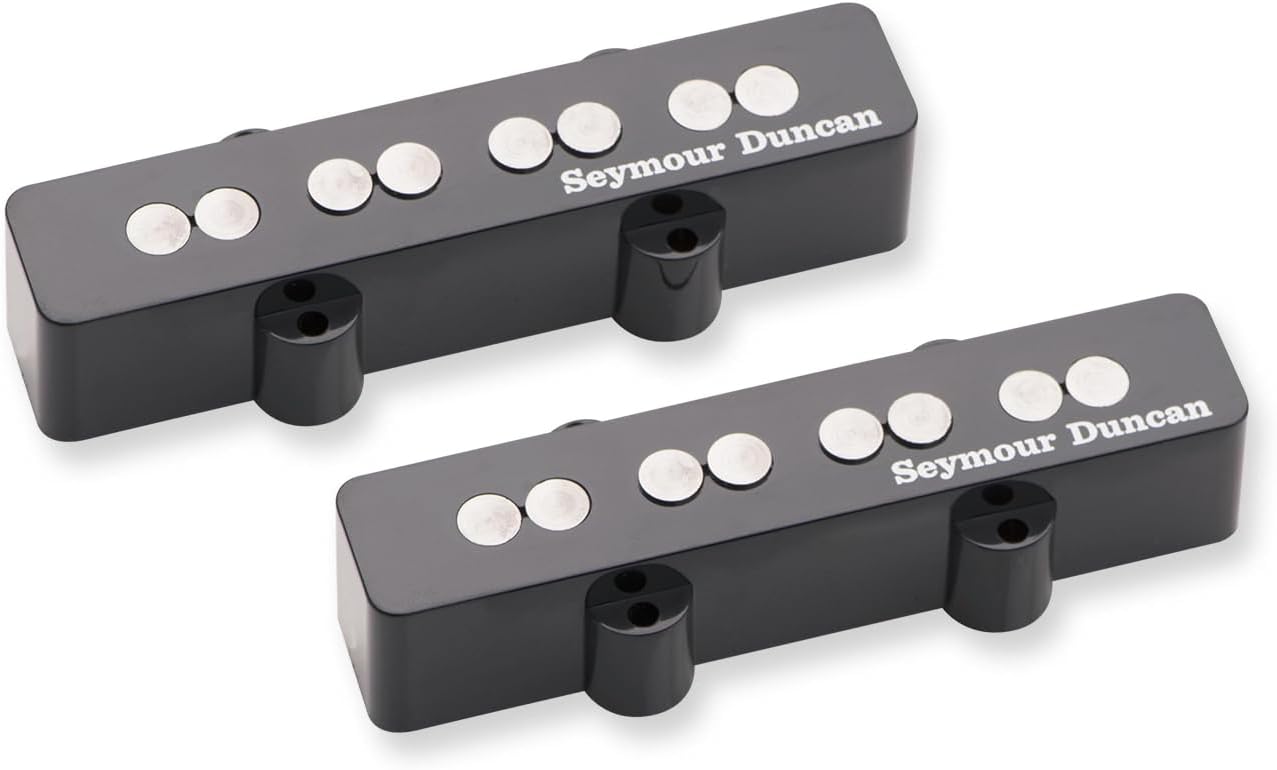 Seymour Duncan Quarter Pound Jazz Bass Pickup Set - High Output Neck and Bridge Bass Guitar Pickups