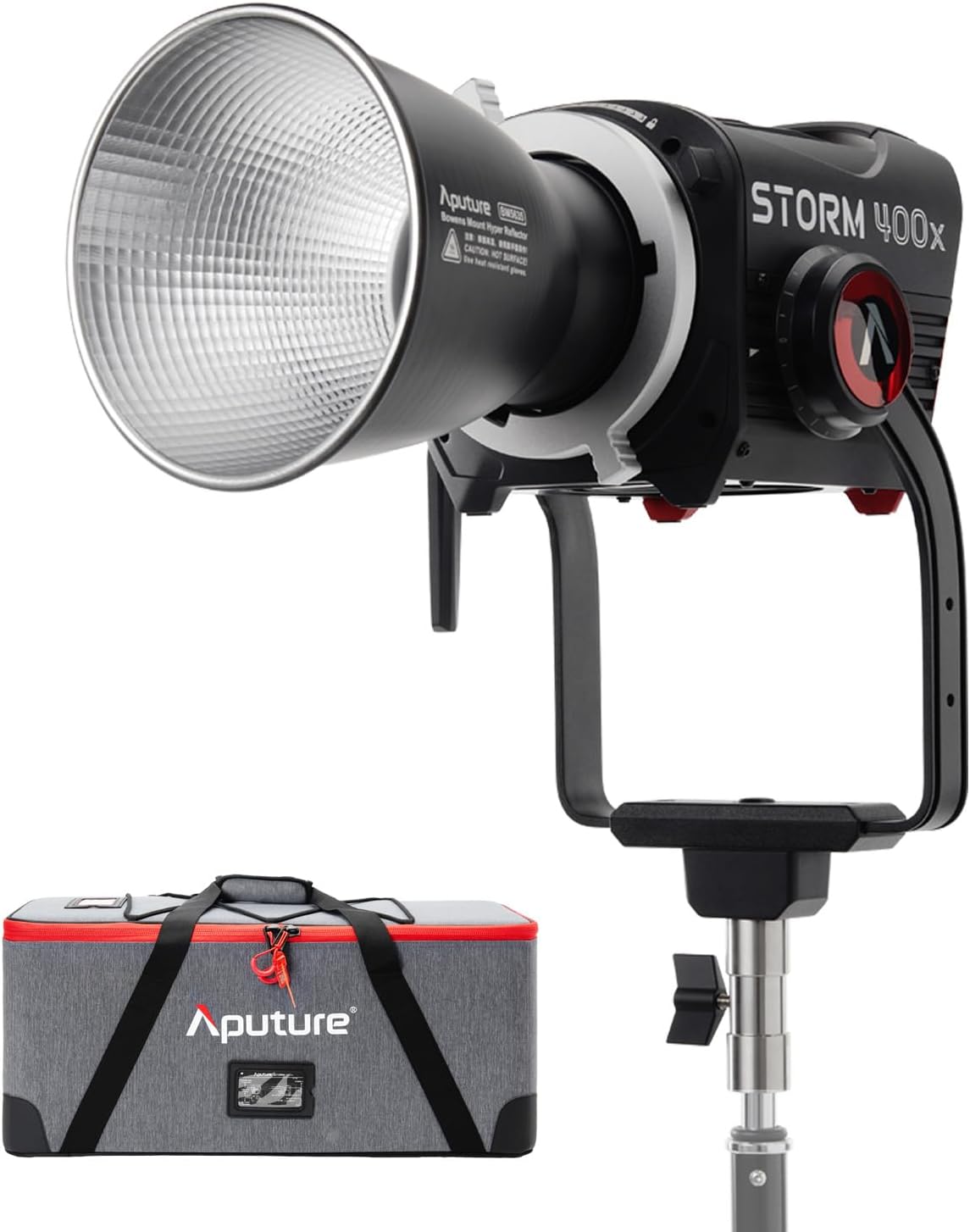 Aputure Storm 400x V-Mount LED Video Light,400W Tunable-White Compact Point Light,CCT 2,500K-10,000K,IP65,Bowens Mount Continuous Output Lighting for Video Recording Studio Photograpny