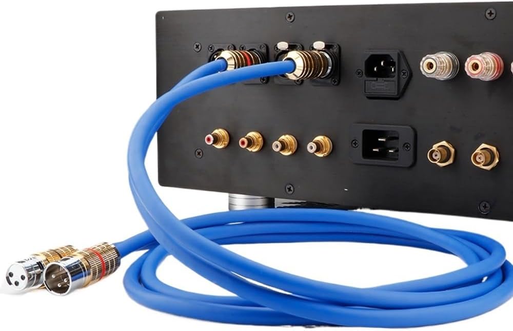 XLR Balanced Cable 3Pin XLR Plug Amplifier CD DVD Player Interconnect Audio Cable(XR1811 Plug Cable,0.5m)