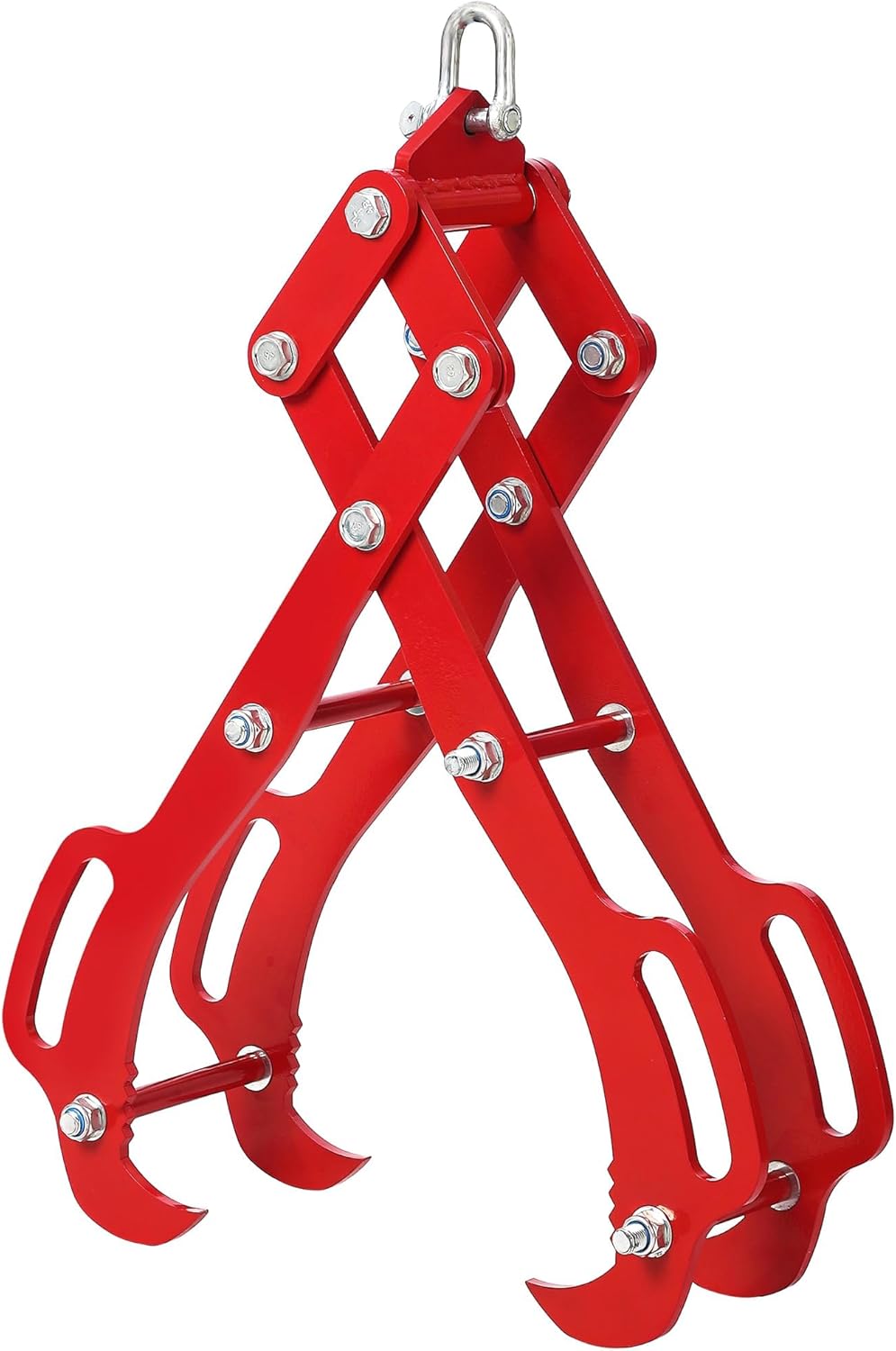 IDEALHOUSE Log Lifting Tongs, Log Splitter Accessories 18”2-Claw Heavy Steel Log Grapple, Grip Logging Tools for Firewood, Timber, Efficient Wood Lifting and Dragging, Compatible with Tractor, Skidder