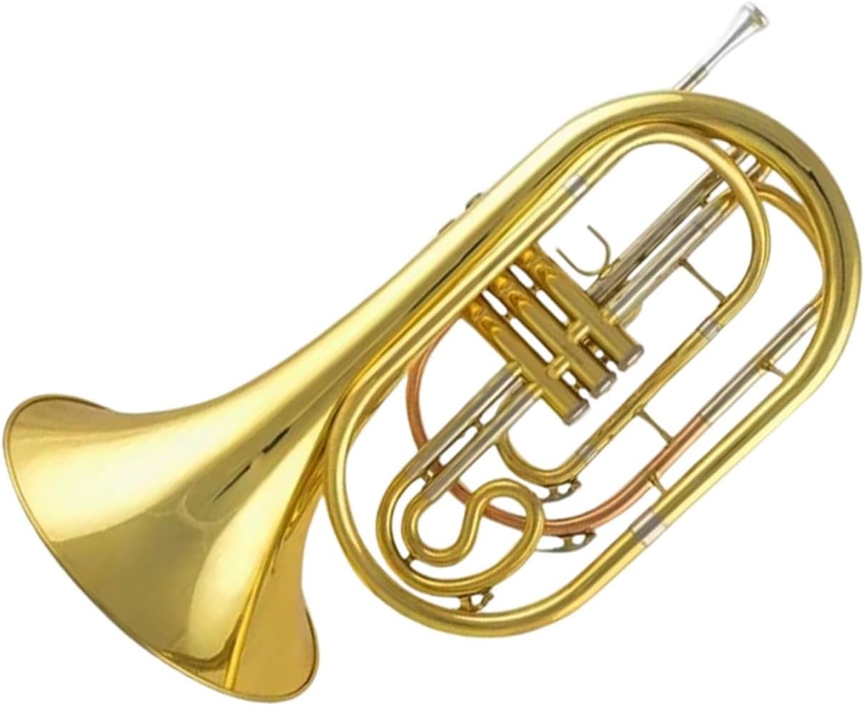 4 Key French Horn Professional French Horn Brass Performance Instrument Four Key Single Row B Flat(9)