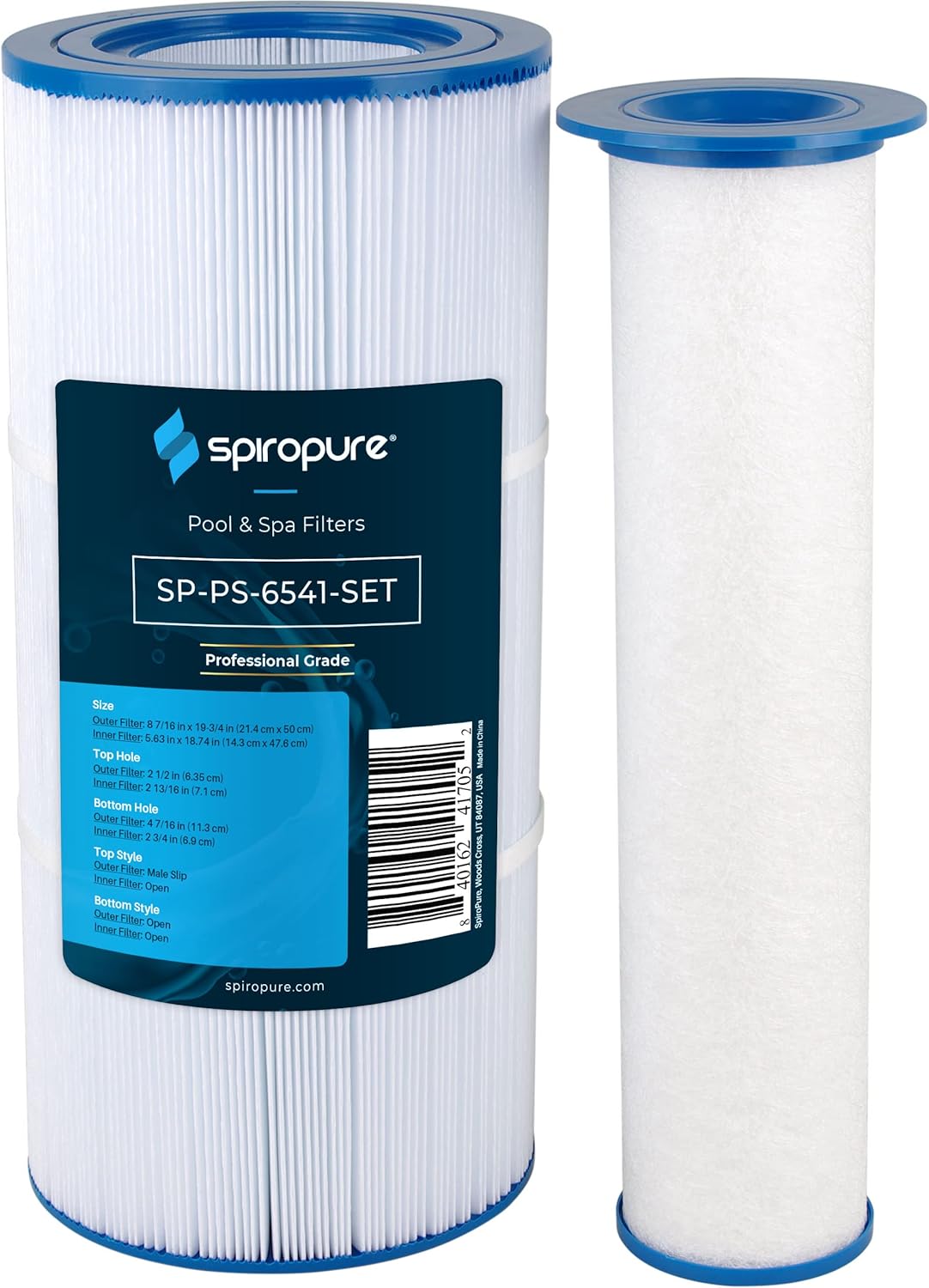 SpiroPure Replacement for Sundance 880 Filter 6541-397 (6473-164 & 6473-165) 6540-507 Filbur FC-2772 (FC-2769 & FC-2771 Kit) Hot Tub Spa Pool Replacement Cartridge