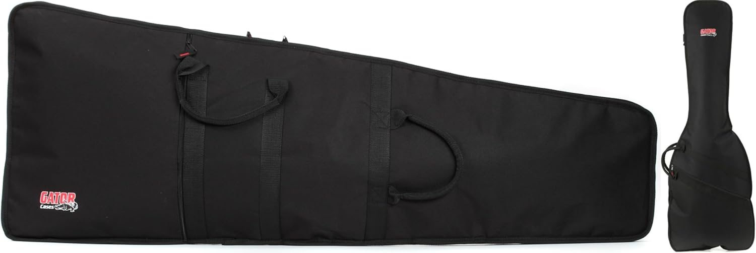 Gator Economy Gig Bag - Offset-body Electric Guitar + Gator Economy Gig Bag - Electric Bass Guitar Value Bundle