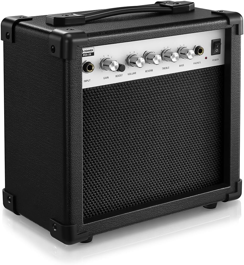 Donner Electric Guitar Amp 20W, DEA-20 Guitar Amplifier with Reverb Effects, Practice Amp with Convenient Clean&Overdrive Switch for Portable