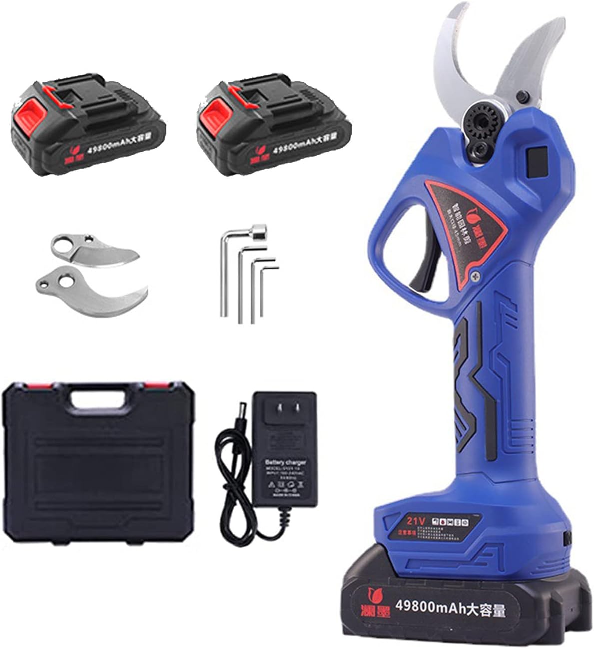 Electric Pruning Shears,Electric Cordless Replacement Batteries,Cordless Pruner for Gardening Cutting Branches Fruit Trees,45mm/1.77 Inch Cutting Diameter,2pcsbattery/2288