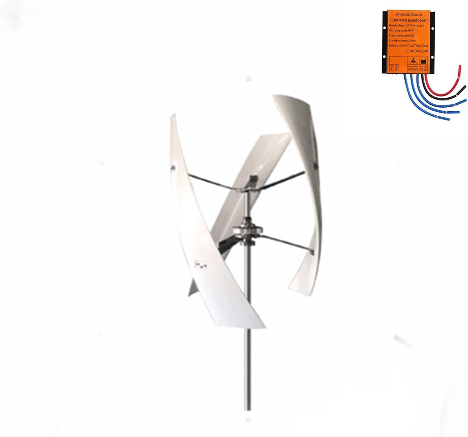 LiuSj JUnSt Energy Vertical Axis Wind Turbine,8000W Vertical Wind Turbine Generator High Efficiency Low RPM with Controller for Home Or Camping