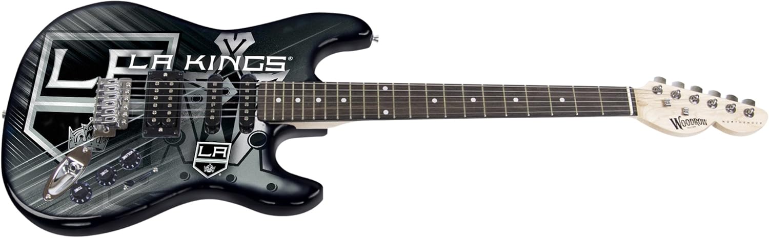The Sports Vault Woodrow Guitar NHL Los Angeles Kings Northender Electric Guitar, Team Color