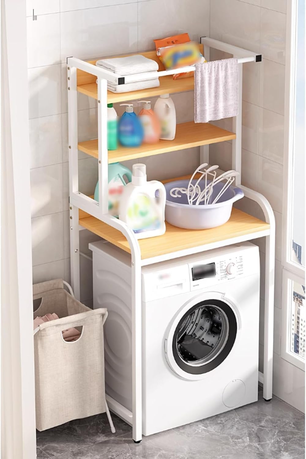 Washing Machine Storage Rack, Over Washing Machine and Dryer Rack in Laundry Room, Drum Washing Machine Storage RackTumble dryer stand