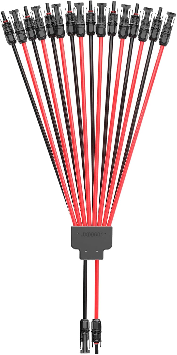 2 to 16 Y Branch Parallel Adapter for PV Cable and 30 Pairs Solar Connector
